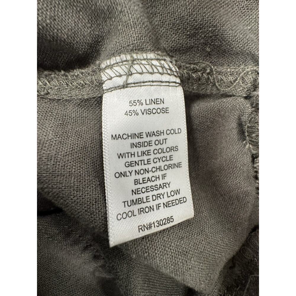 per se Women's M Gray Linen Blend Jogger Pants Relaxed Boho Casual Casual - Picture 4 of 5